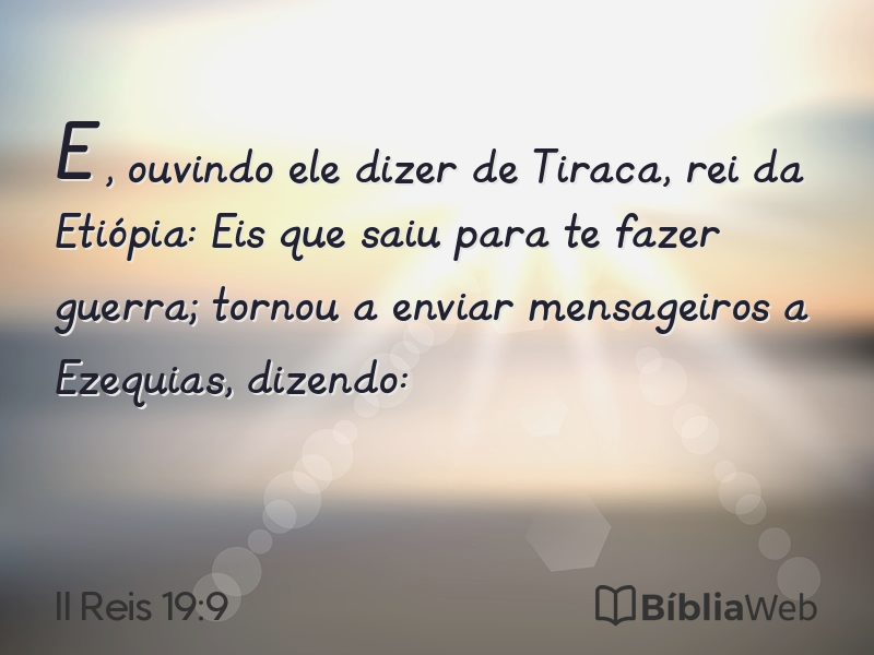 II Reis 19:9 em imagem para compartilhar