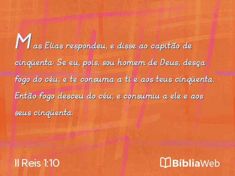 II Reis 1:10 em imagem para compartilhar