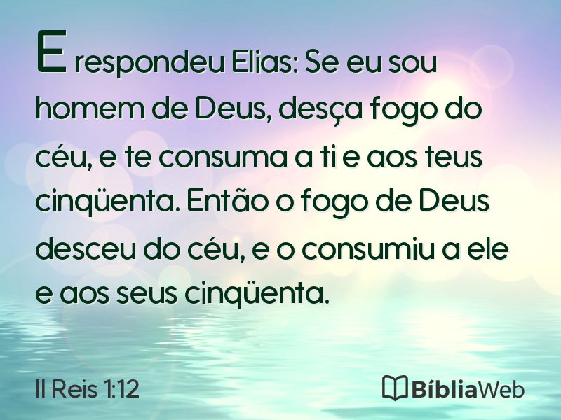 II Reis 1:12 em imagem para compartilhar