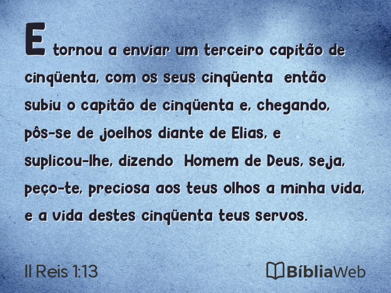 II Reis 1:13 em imagem para compartilhar