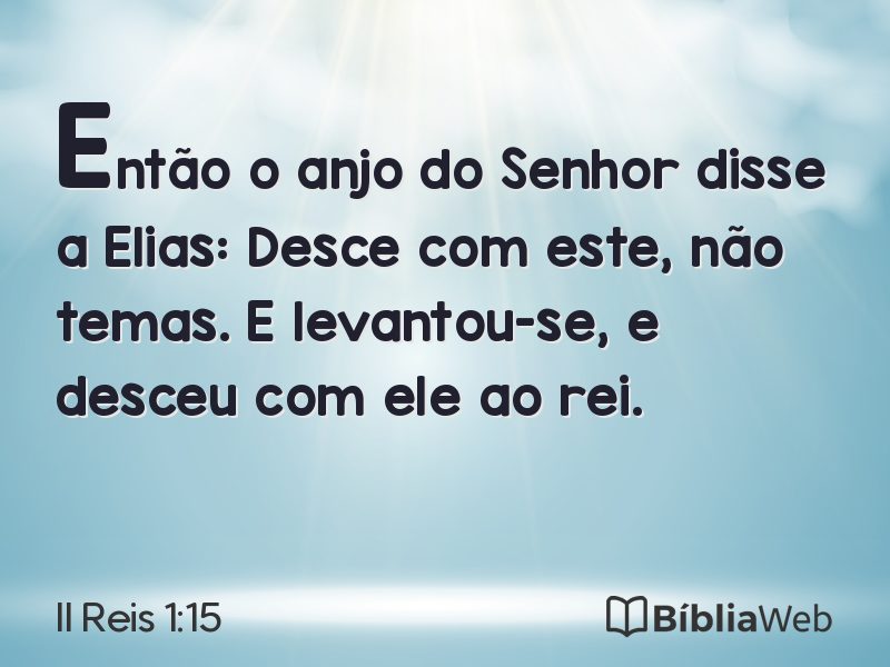 II Reis 1:15 em imagem para compartilhar