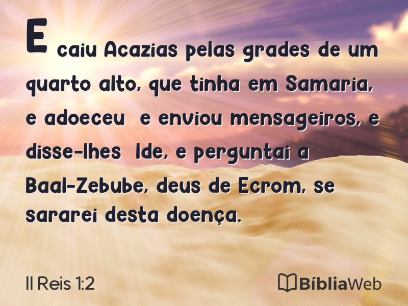 II Reis 1:2 em imagem para compartilhar