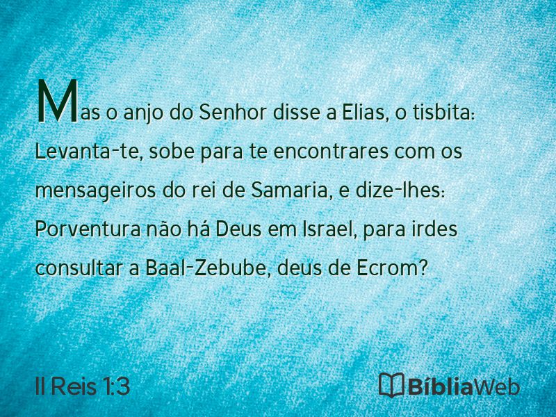 II Reis 1:3 em imagem para compartilhar