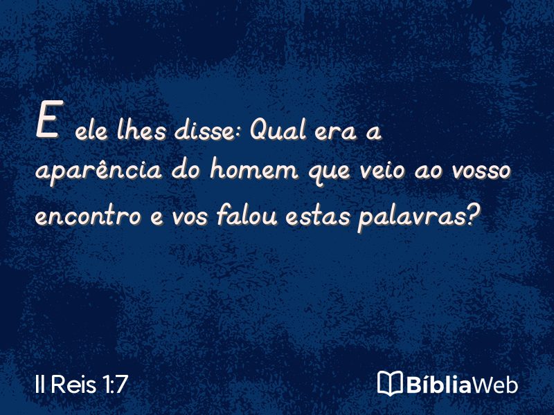 II Reis 1:7 em imagem para compartilhar