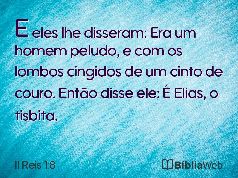 II Reis 1:8 em imagem para compartilhar