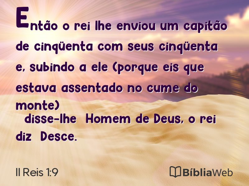 II Reis 1:9 em imagem para compartilhar