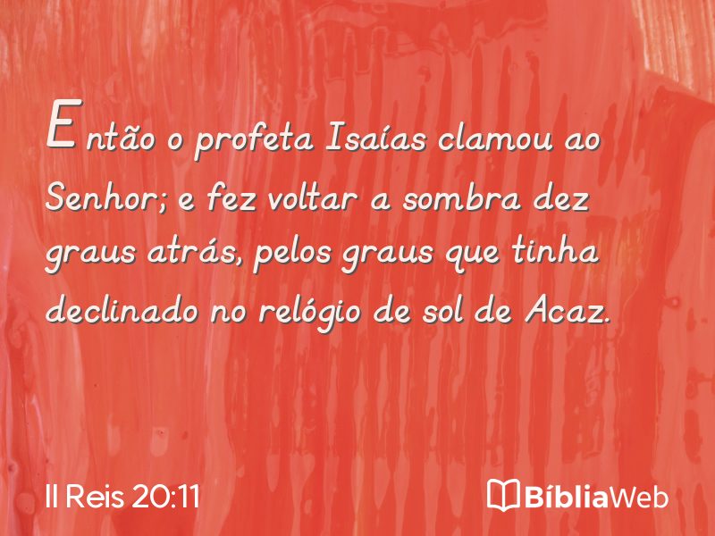 II Reis 20:11 em imagem para compartilhar