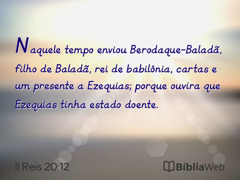II Reis 20:12 em imagem para compartilhar