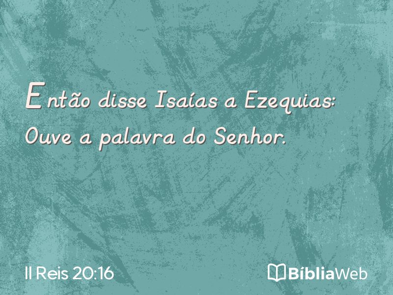 II Reis 20:16 em imagem para compartilhar