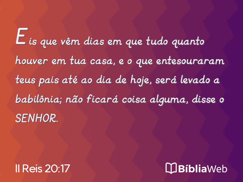 II Reis 20:17 em imagem para compartilhar