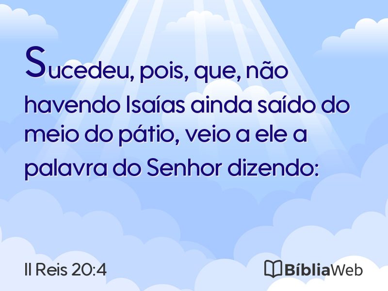 II Reis 20:4 em imagem para compartilhar