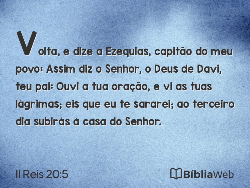 II Reis 20:5 em imagem para compartilhar