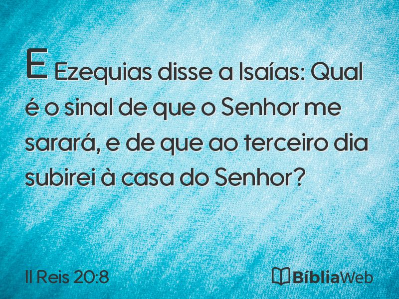 II Reis 20:8 em imagem para compartilhar