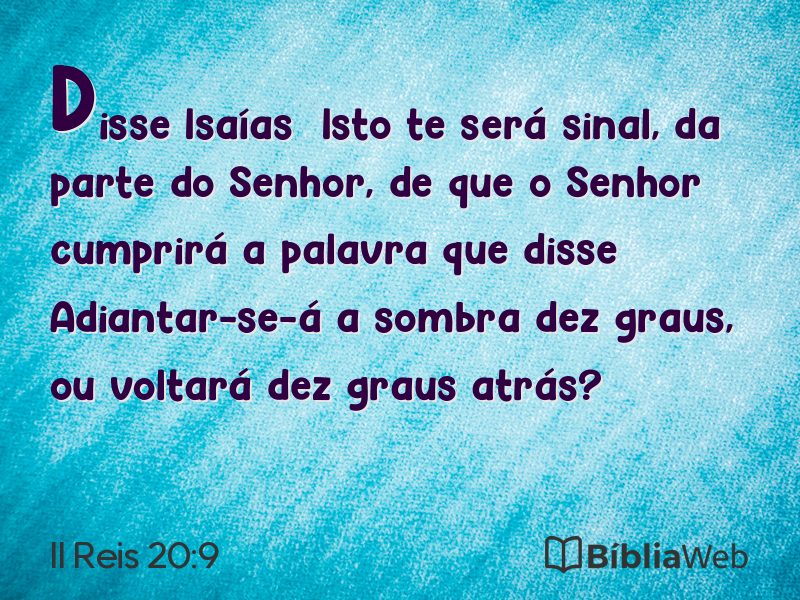 II Reis 20:9 em imagem para compartilhar