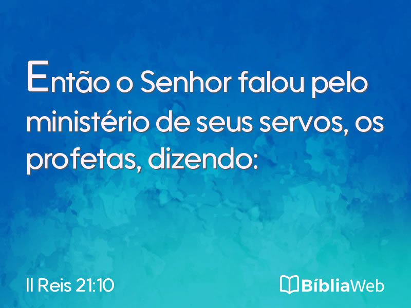II Reis 21:10 em imagem para compartilhar