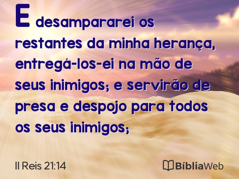 II Reis 21:14 em imagem para compartilhar