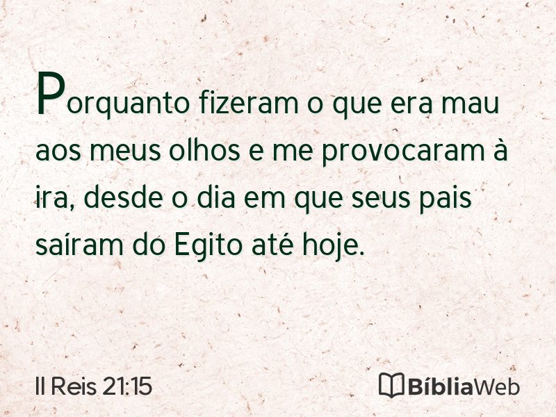 II Reis 21:15 em imagem para compartilhar