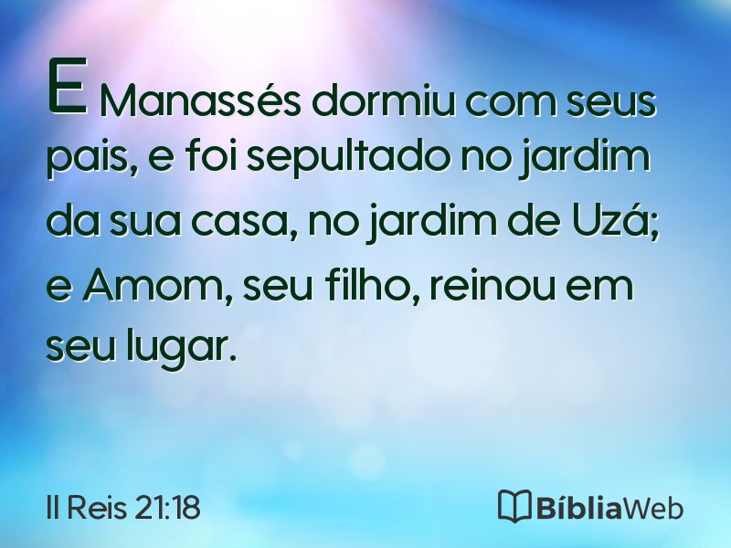 II Reis 21:18 em imagem para compartilhar
