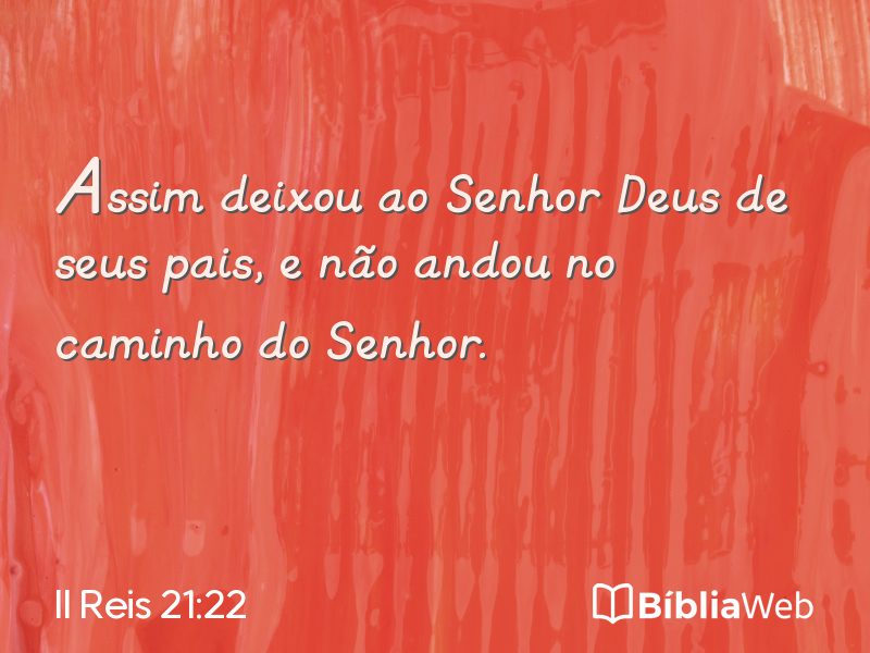 II Reis 21:22 em imagem para compartilhar