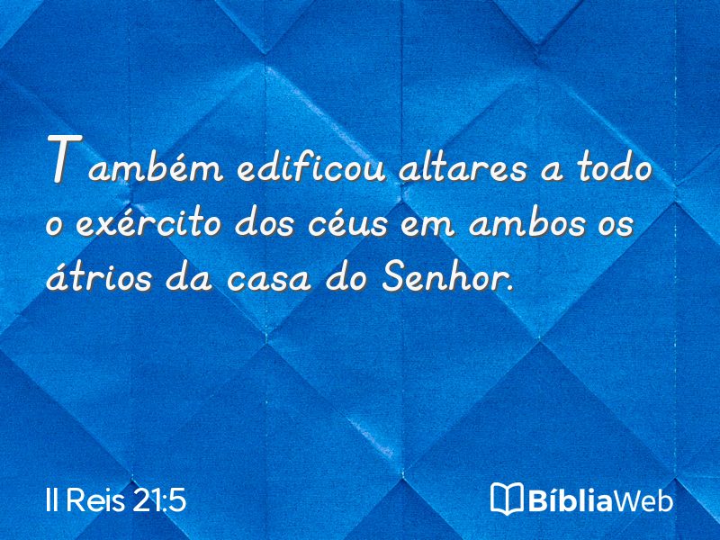II Reis 21:5 em imagem para compartilhar