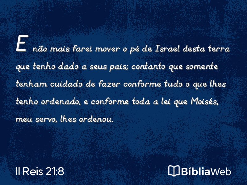 II Reis 21:8 em imagem para compartilhar