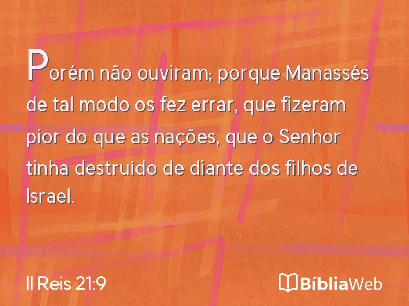 II Reis 21:9 em imagem para compartilhar