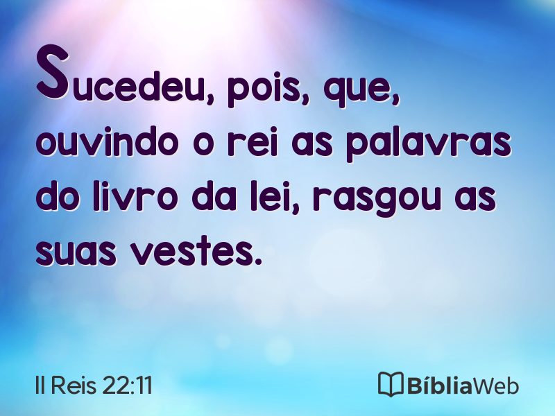 II Reis 22:11 em imagem para compartilhar