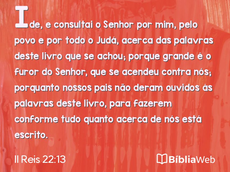 II Reis 22:13 em imagem para compartilhar