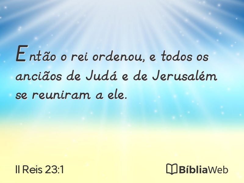 II Reis 23:1 em imagem para compartilhar