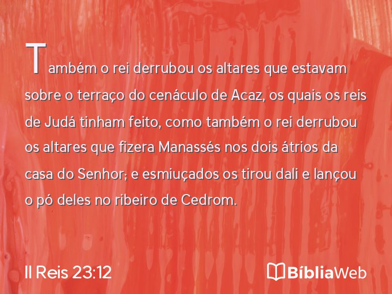 II Reis 23:12 em imagem para compartilhar