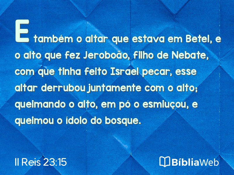 II Reis 23:15 em imagem para compartilhar