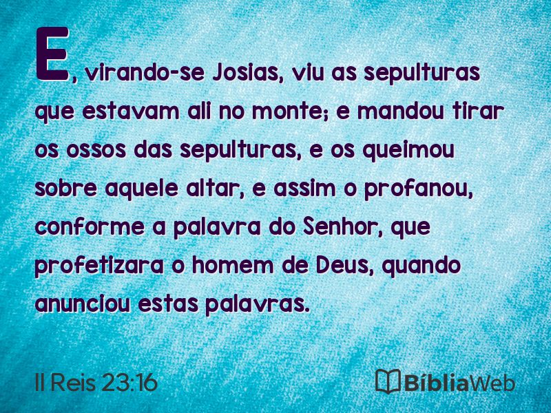 II Reis 23:16 em imagem para compartilhar