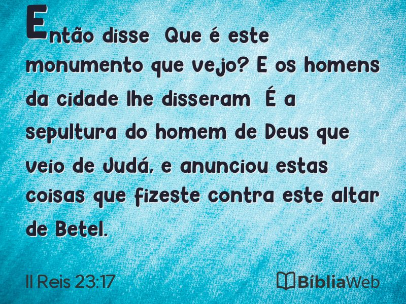 II Reis 23:17 em imagem para compartilhar