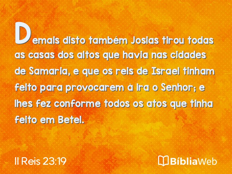 II Reis 23:19 em imagem para compartilhar