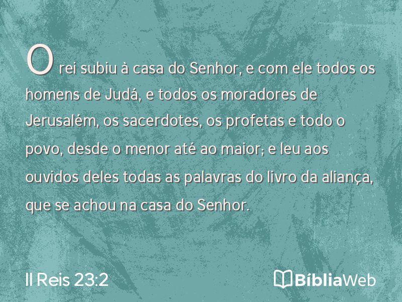 II Reis 23:2 em imagem para compartilhar