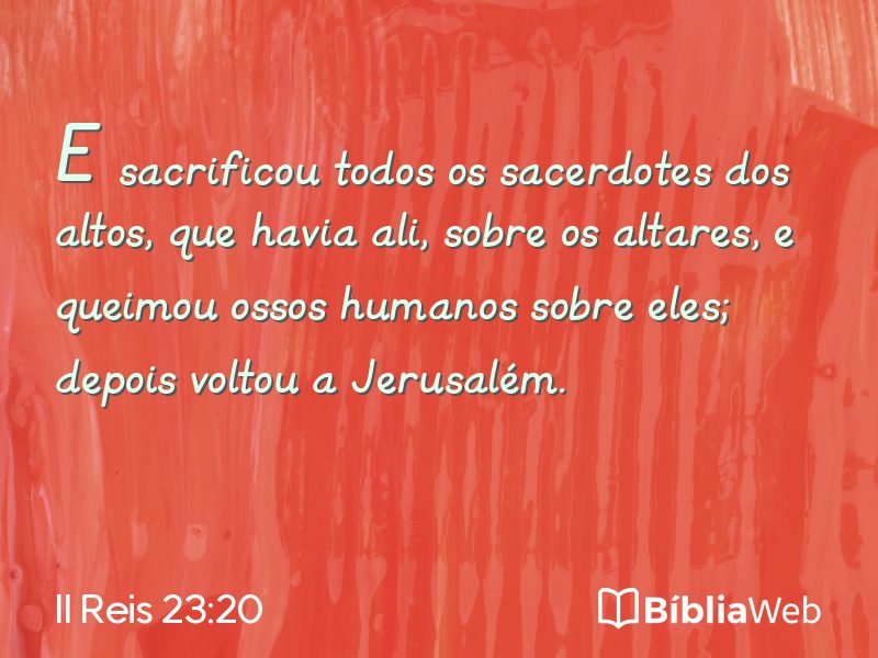 II Reis 23:20 em imagem para compartilhar