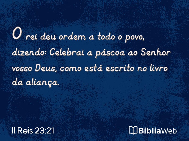 II Reis 23:21 em imagem para compartilhar