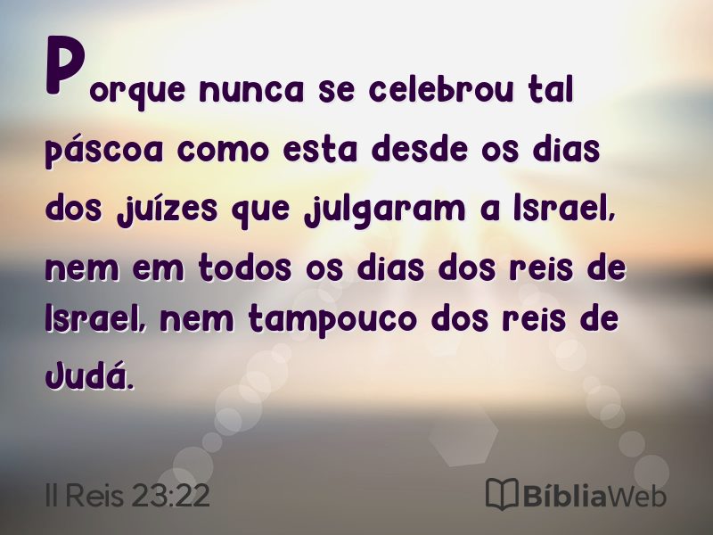 II Reis 23:22 em imagem para compartilhar