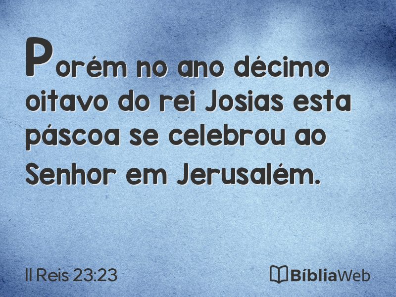 II Reis 23:23 em imagem para compartilhar