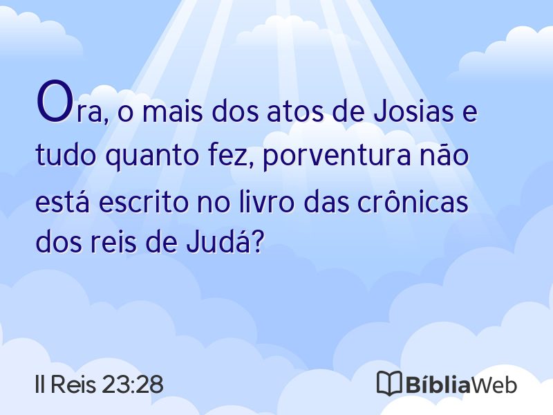 II Reis 23:28 em imagem para compartilhar