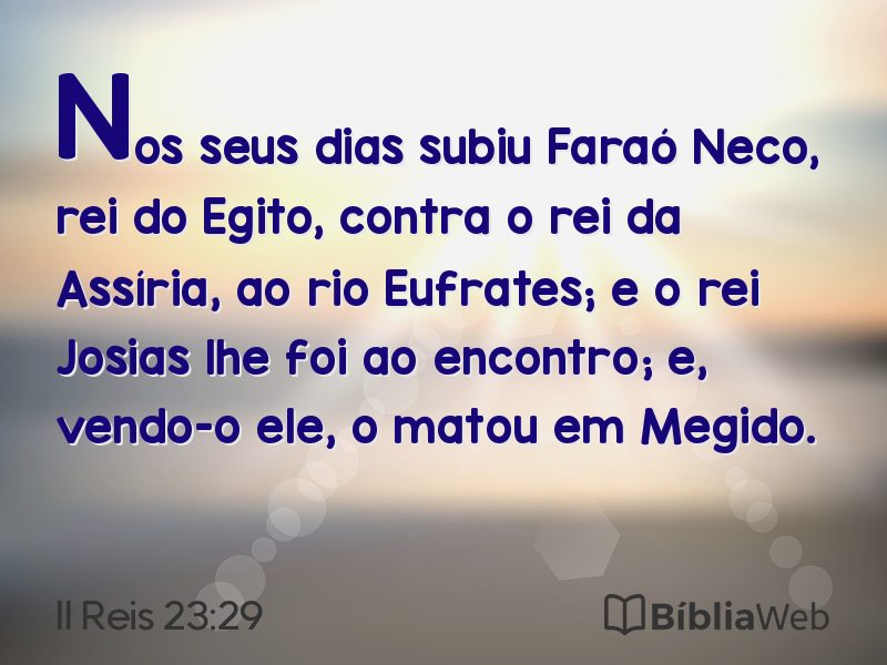 II Reis 23:29 em imagem para compartilhar