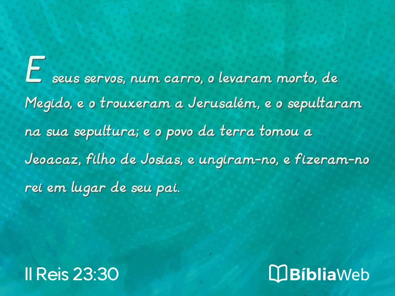 II Reis 23:30 em imagem para compartilhar