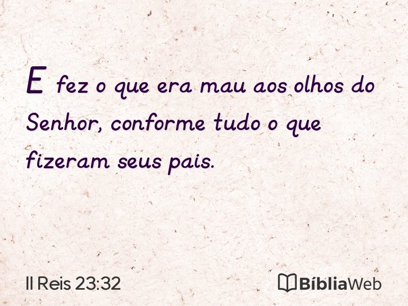 II Reis 23:32 em imagem para compartilhar