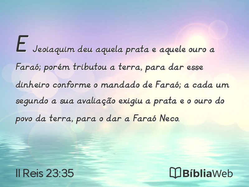 II Reis 23:35 em imagem para compartilhar