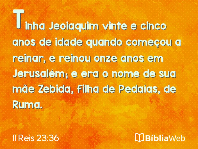 II Reis 23:36 em imagem para compartilhar