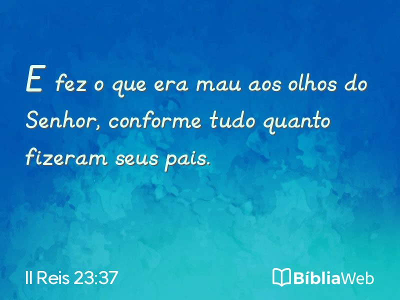 II Reis 23:37 em imagem para compartilhar
