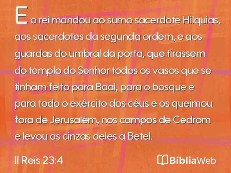 II Reis 23:4 em imagem para compartilhar