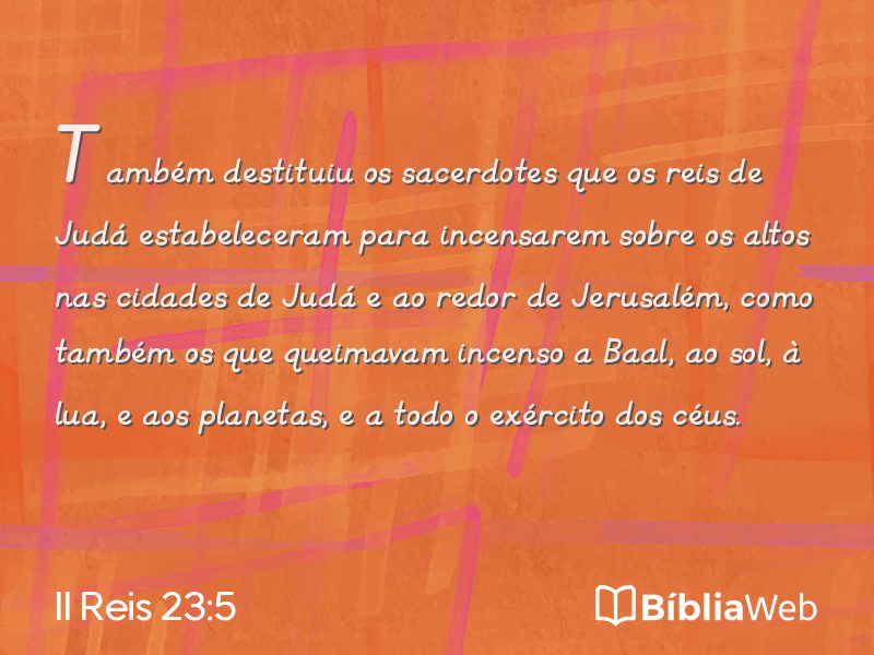 II Reis 23:5 em imagem para compartilhar