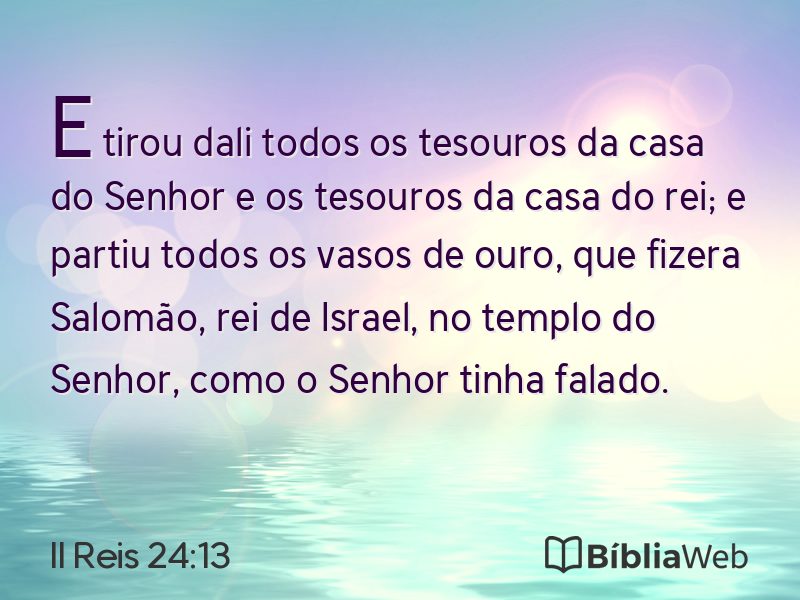 II Reis 24:13 em imagem para compartilhar