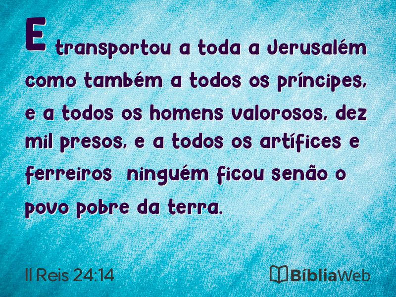 II Reis 24:14 em imagem para compartilhar
